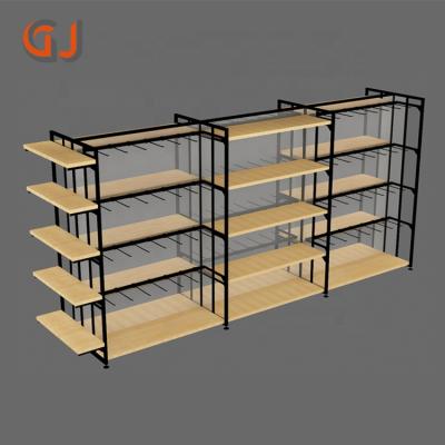 China Wholesale hot sale three side miniso style cosmetic metal product gondola display stand for supermarket mobile phone with cheap price for sale