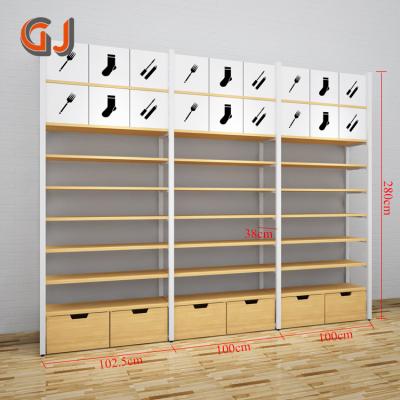 China Single Sided Hot Sale Metal Storage Rack Shelf,Wood Wall Shelf,Japan MINISO Shelf for sale