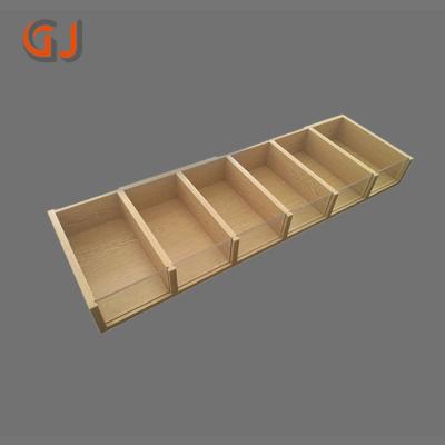 China GJ single sided factory sale miniso style display wooden boxes hot shelf for supermarket for sale