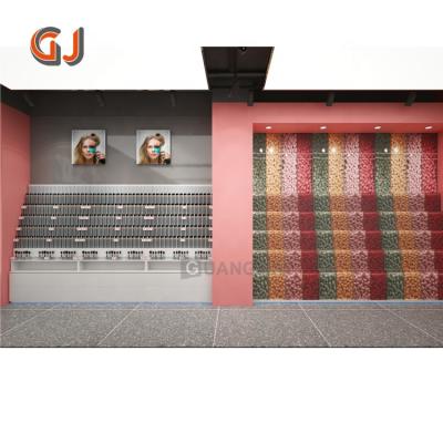 China Double Sides Modern Customized Makeup Furniture Cosmetics Shop Interior Design Cosmetic Displays Showcase for sale