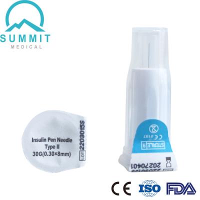 China Auto insulina retrátil Pen Needles 30G 8mm para penas da insulina à venda