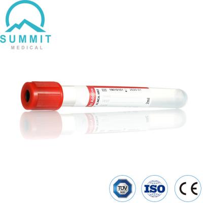 China Disposable Red Top Non-Additive Plain Vacuum Blood Collection Tube 2ml for sale