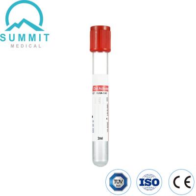 China Red Cap Clot Activator Tube, Vacuum Type, PET Tube, 13mm*75mm for sale