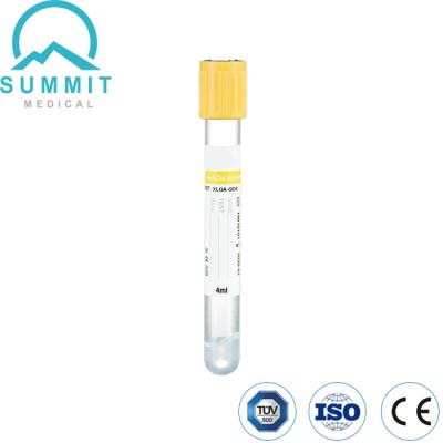 China Yellow Top Gel and Clot Activator Tube for Blood Collection 4ml for sale