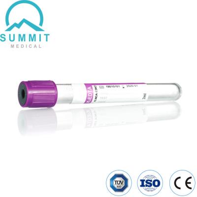 China Siliconized Purple Cap K3 EDTA Vacutainer Tubes, PET Tube, 13mm*75mm for sale