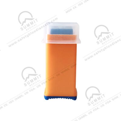 China Ultra Sharp Safety Lancet Needle 21G with Puncture Depth 2.2mm for sale