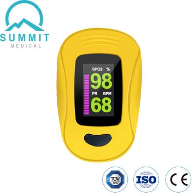 China Medical Grade Handheld Pulse Oximeter , CE Yellow Fingertip Pulse Oximeter for sale