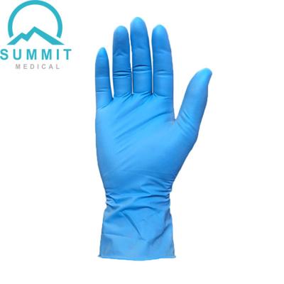 China EN455 Latex Free Textured Medical Nitrile Examination Gloves for sale