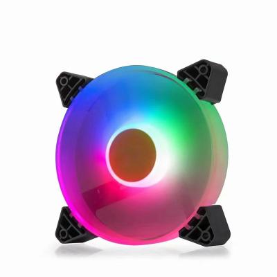 China Chinese Computer Case Manufacturer Life Time 30K Hours Air Volume 33Cfm Led Rainbow Light RGB Fans For PC for sale