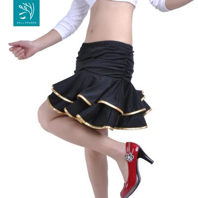 China Latin Dresses Gold Edge Short Skirt for sale