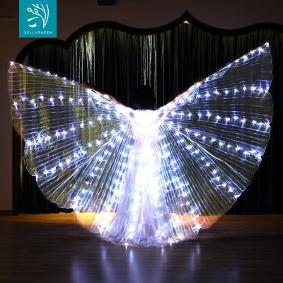 China Premier Color Super Bright Led Single Belly Dance Upgrade 216 Lampls 270-Degree Prop Isis Wings Costumes Cloak For Ladies for sale