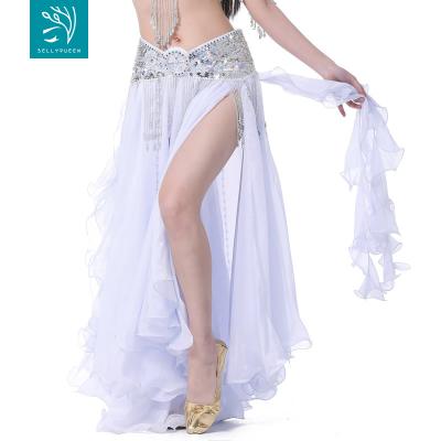 China Hip Scarf Chiffon Belly Dance Skirt with Ruffle Bellyqueen [belt not included] for sale