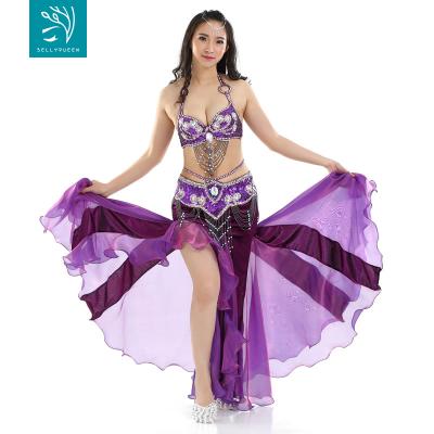 China Professional Sexy Belly Dance Costume Belly Dance Performance Sets Costumes Arab BellyQueen Dance Costumes for sale