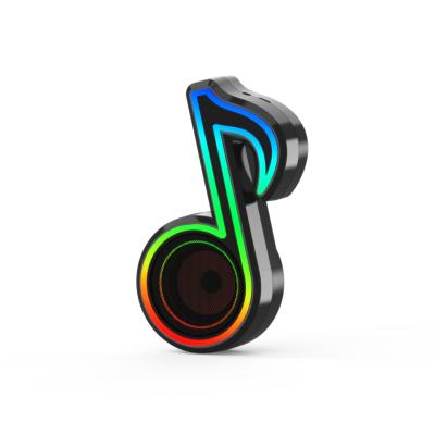 China AirPlay Outlets FT-BT06 RGB Movable Lights Music Note Speaker Creative Building Supply Loud Noise Loud Noise Mini Speaker for sale