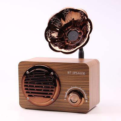 China No Outlets FT-3003 Wireless Built-in Receiver Mini Wooden Sound Box Portable BT USB TF FM Sound Box for sale