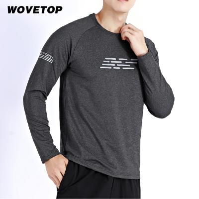 China 2022 Wholesale Custom Designer QUICK DRY Slim Fit Training Sports Wear Men Gym Polyester Quick-Dry Sports Long Sleeve T-Shirt for sale