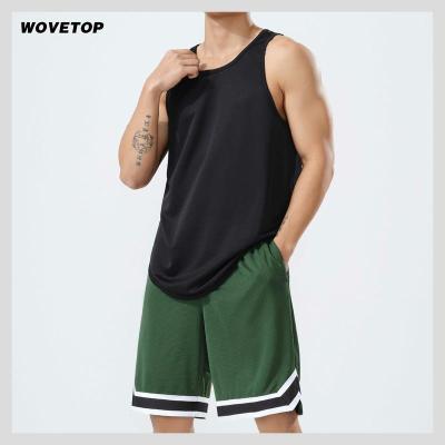 China Fashion Wholesale Custom Men's Basketball Uniform Wear Breathable Logo Training Clothes Tank Top for sale