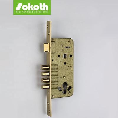 China Modern Wholesale Stainless Steel Panel With Zinc Bolt Mortise Door Locks For Middle East Market for sale