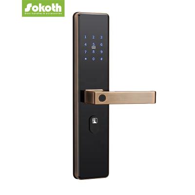 China Best Service Password Electronic Keyless Fingerprint Card Keypad Smart Door Lock for sale