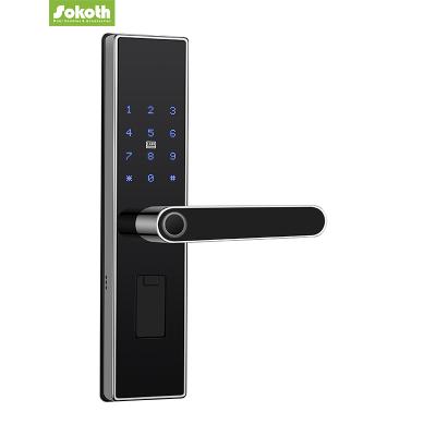 China Easy Installation Tuya Market Door Lock Waterproof Fingerprint Door Handle Keyless Digital Lock for sale