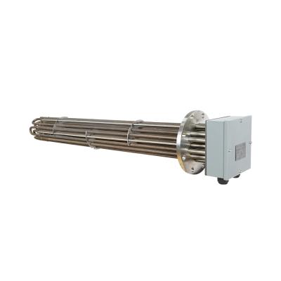 China Hotels 15KW DN100 Customized or Aluminum Flange Immersion Heaters High Density Heater For Liquid for sale