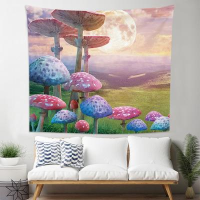 China Classic Psychedelic Mushroom Tapestries Fantasy Waves Tapestry Wall Hanging Tapestries For Bedroom Living Room Decor for sale