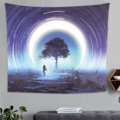 China Classic Blue Starry Space Tapestry Universe Tapestry Psychedelic Stars Wall Tapestry for Living Room Dorm for sale