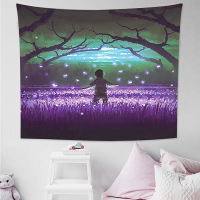 China Classical Night Star Moon Sky Tapestry Nature Tapestry Mountain Starry Tapestry Wall Hanging Tapestries for sale