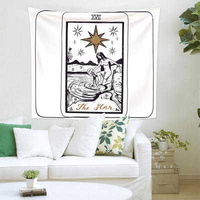 China Classic Tarot Tapestry The Sun The Moon Star Tarot Card Tapestry with rustproof grommets, seamless studs for sale