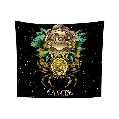 China Boho Classic Hippie Horoscope Tapestry Astrology Zodiac Vintage Tapestry Floral Constellation Tapestry For Room for sale