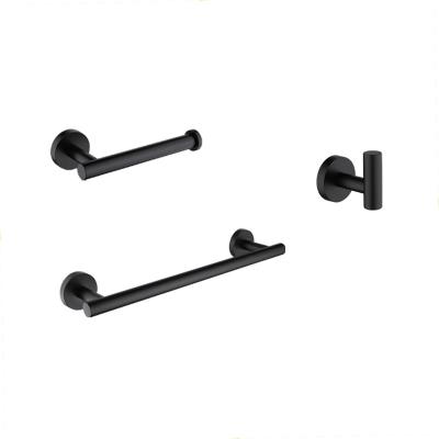 China Double Towel Ring Set Wayfair Hook Paper Holder Matte Black Gold Gun Gray Matte Black Gold Gun Gray 304 Stainless Steel Bathroom Viable Towel Rack Mirror for sale