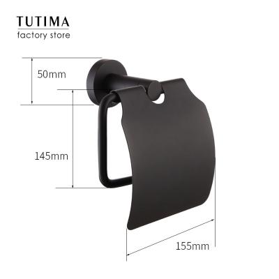 China Modern TUTIMA 304stainless steel toilet seat paper towel holder matte black slmplicity hardware accessories for sale