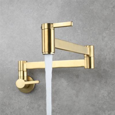 China Modern Kitchen Faucet Wall Mounter Faucets Brush Rotation Oscillation Metered Multifunctional Faucet for sale