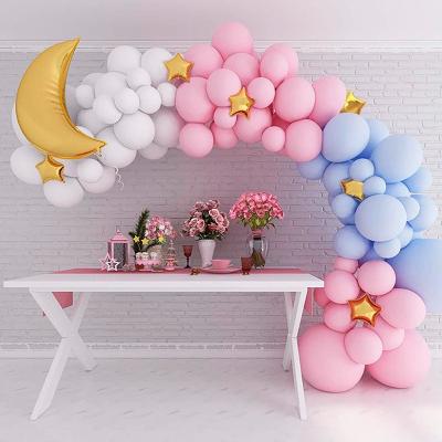 China Party Maca Latex Foil Balloon Pink Blue String Set Birthday Party Supplies Large Moon Atmosphere Layout Supplies for sale