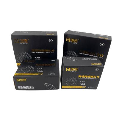 China Recyclable High End Corrugated Auto Parts Brake Protection Packaging Black Gold Foil Custom Paper Box for sale