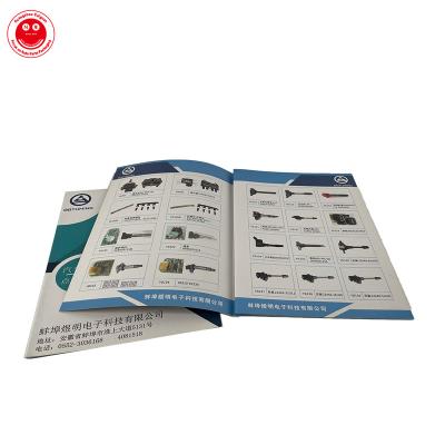 China Automotive Parts Custom Design Parts Art Paper Brochure Catalog Auto Ignition Glossy Flyer for sale