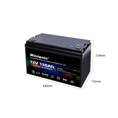 China Power 12v 150ah storage Lifepo4 lithium ion battery for golf cart cell marine deep cycle solar battery for water electric equipment 48v 24v for sale