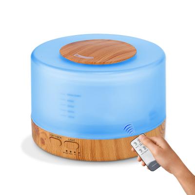 China Household Large Capacity 500ml Remote Essential Aroma Diffuser Ultrasonic Cool Mist Humidifier With More Remote for sale