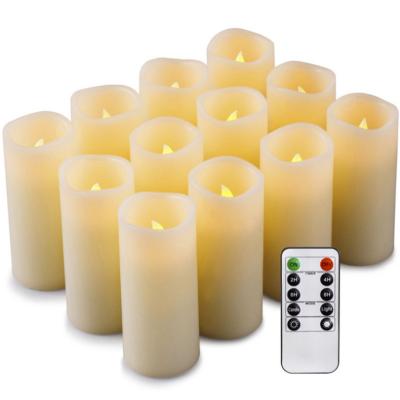 China 500 Hour 12pcs Flameless Flameless Set Wedding Favorite LED Candles With Longer Remote for sale