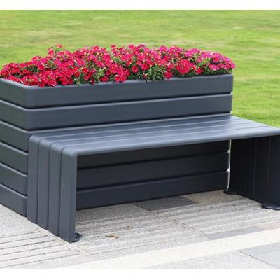 China Modern park raised flower bed green road decoration flower box for manger shape for sale