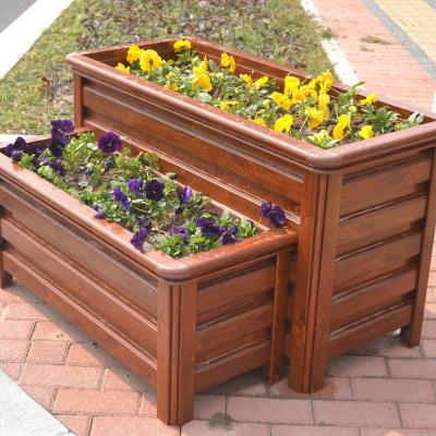 China Modern Galvanized Steel Raised Garden Grow Box Corrugated Square Square Aluminum Garden Bed Leaf Planter Box for sale