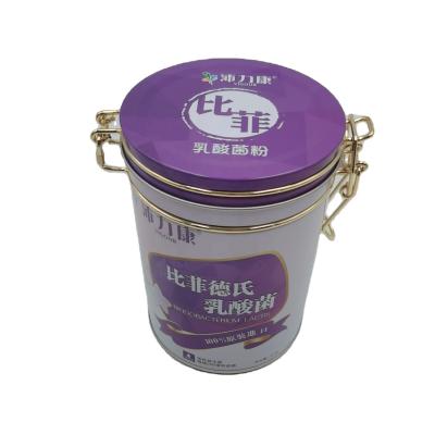 China Food Wholesale Metal Storage Tin Box Round Tin Packing Boxes For Tea for sale