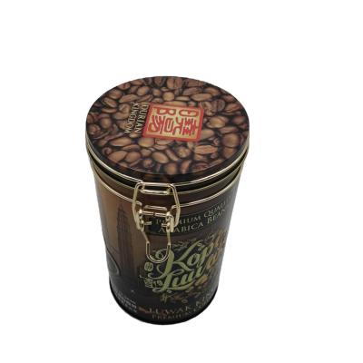 China Red Chinese Food Tea Tin Metal Tin Packaging Box With Customized Metal Wire Lid for sale