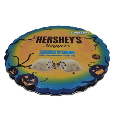 China Custom Cookie Tin Can Cookies Cake Boxes Food Logo Round Food Grade Metal for sale