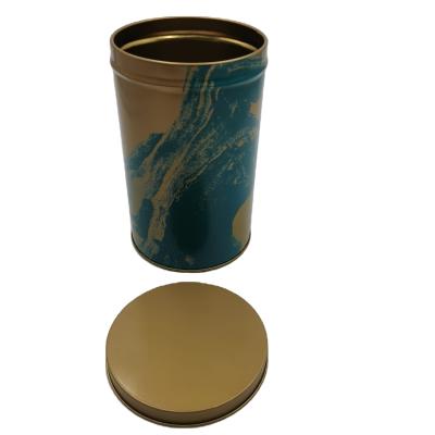 China Custom Food Gift Package Metal Tin Box Containers Round Tea Coffee Tin Can With Lid for sale