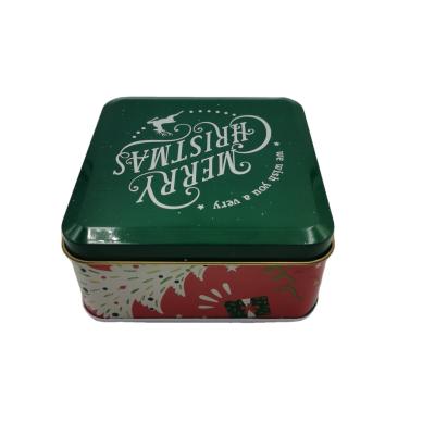 China Luxury Food Tea Packaging Metal Tin Can Christmas Cookie Gift Box for sale