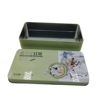 China Food Square Tin Box Black Tea Packaging Matte Metal Tins Box Wholesale for sale