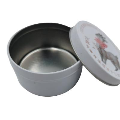 China Small Size Round Cosmetic Box Makeup Metal Tin Perfume Soap Packaging Tin Box For Lip Balm for sale