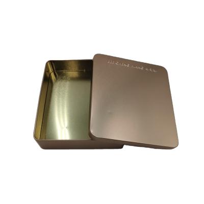 China Gift & Fashionable pink metal tin large craft gold tin rectangular square food containers for cosmetics for sale