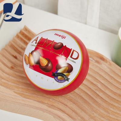 China Food Ball Egg Round Metal Box Tin Can Gift Color Tin Boxes Customized Metal Tin Box Containers for sale